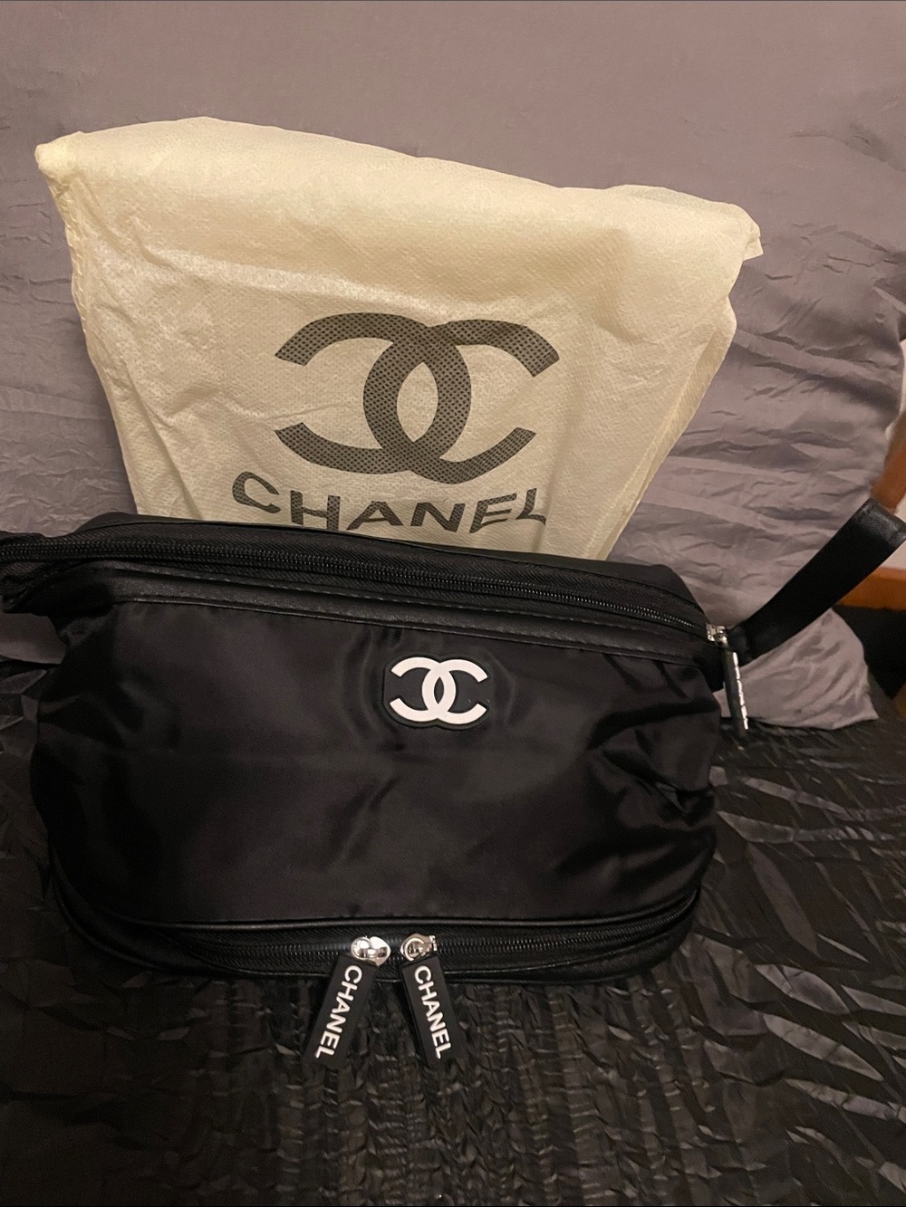 GWP  Quilted-Look Nylon Toiletry Bag with CC Logo